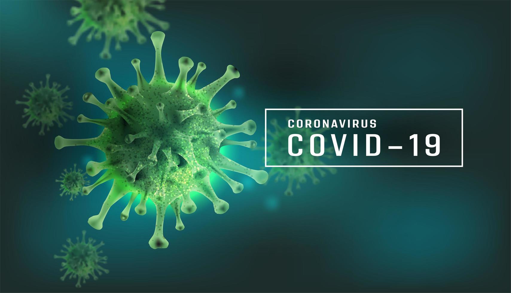 Poster with Coronavirus Element for Medical Use vector