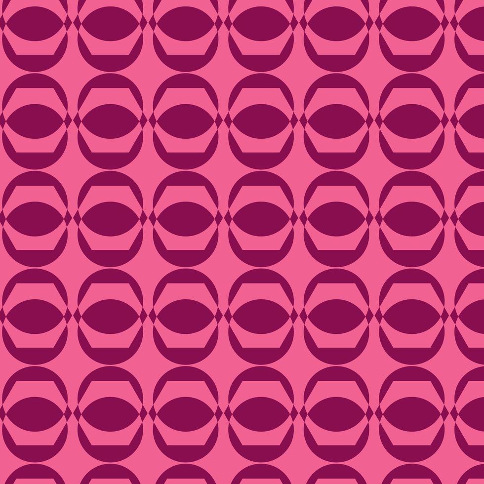 Geometric Retro Pink Pattern vector