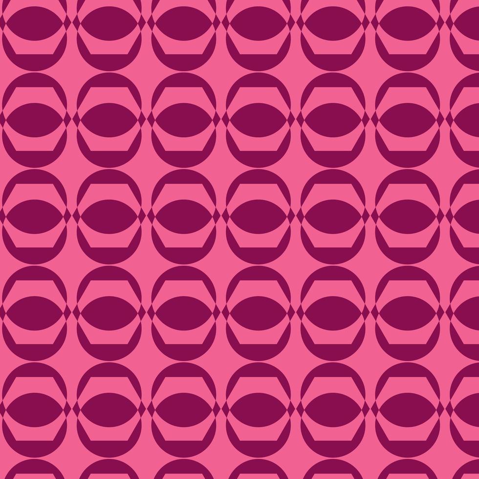 Geometric Retro Pink Pattern vector