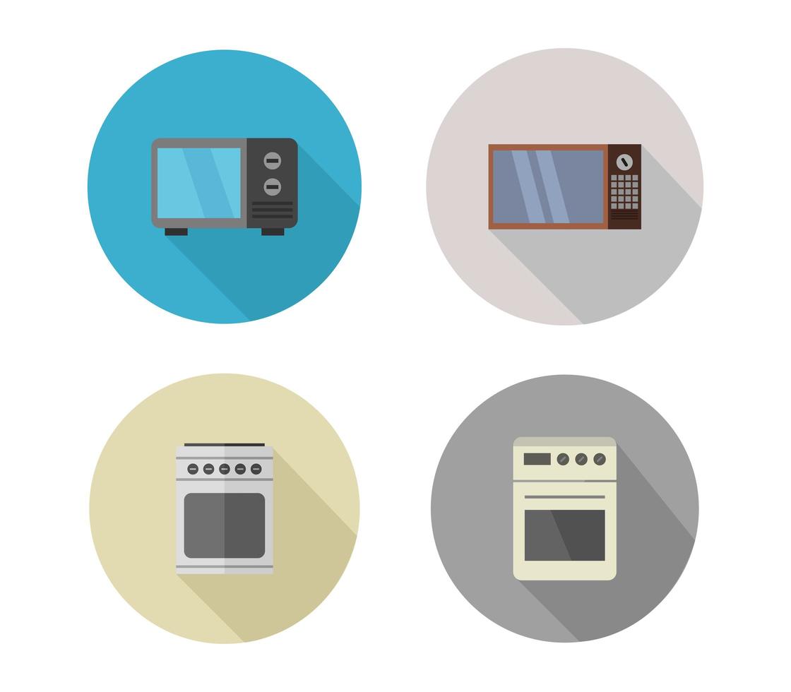 Oven Icon Set  vector