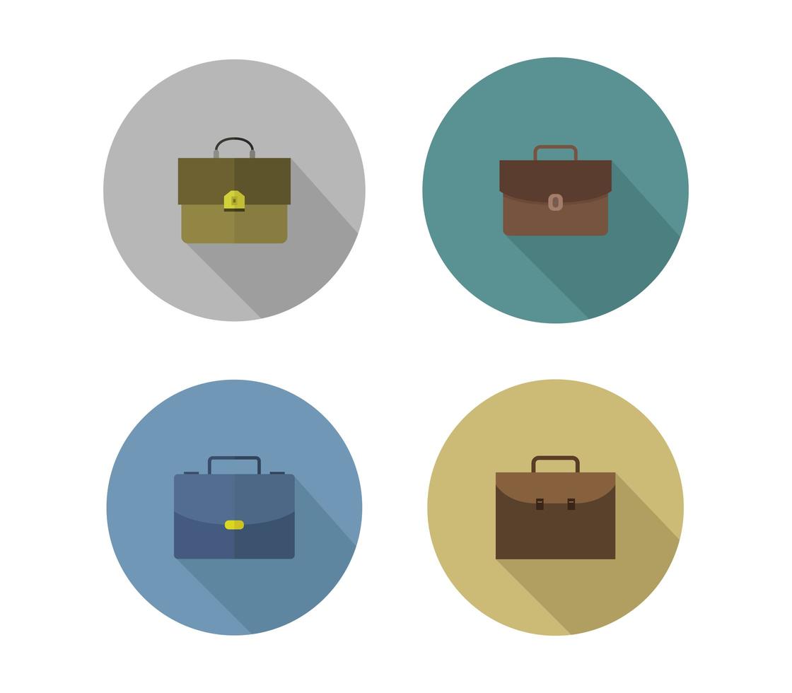 Set Of Briefcase Icons vector