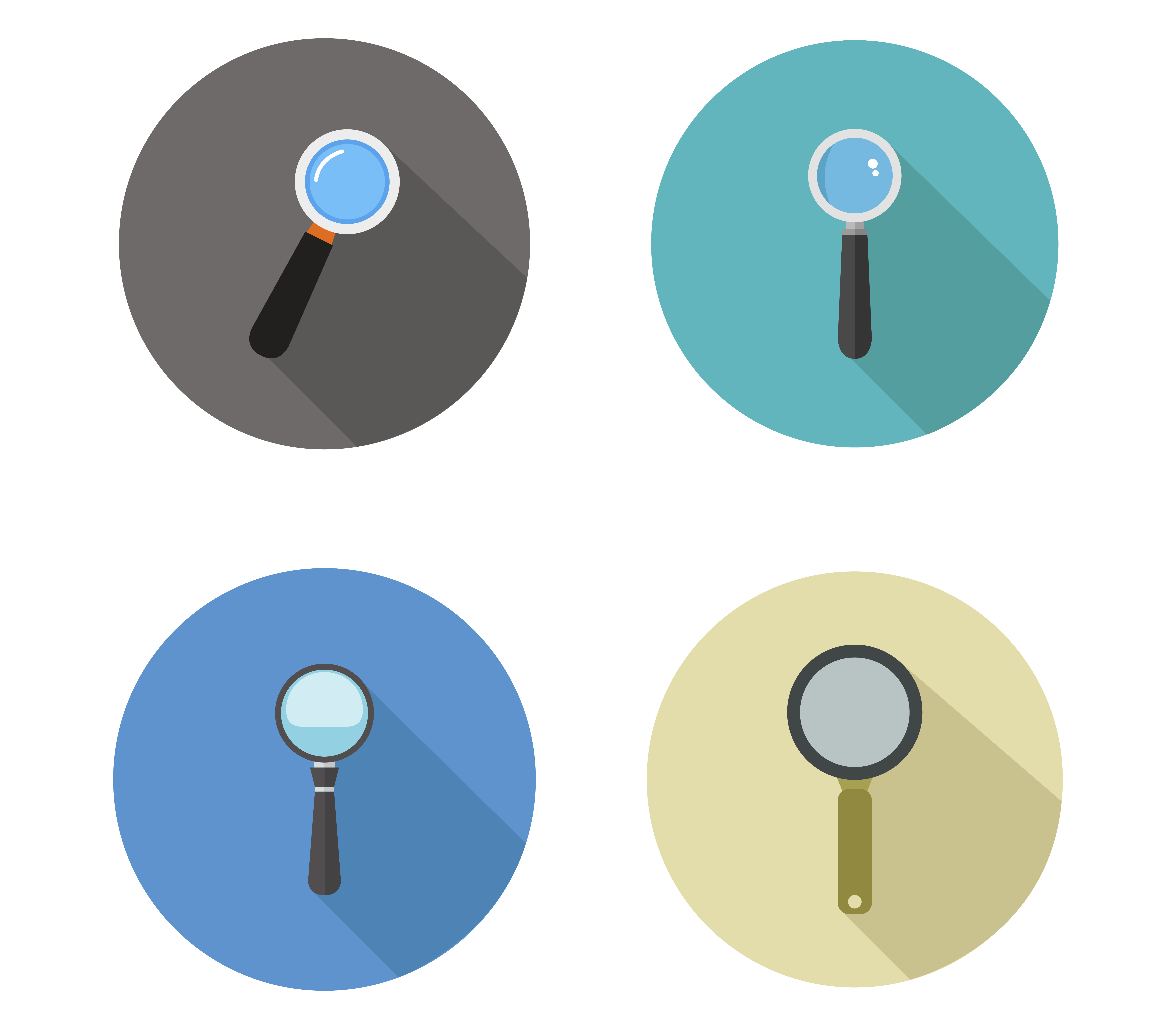Set Of Magnifying Glass Icons 834326 Vector Art at Vecteezy