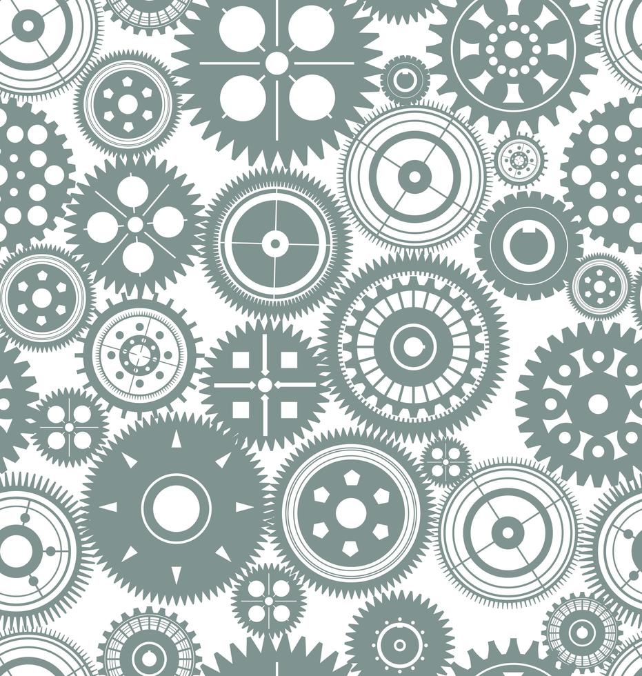 Fondo de engranajes gris verde vector