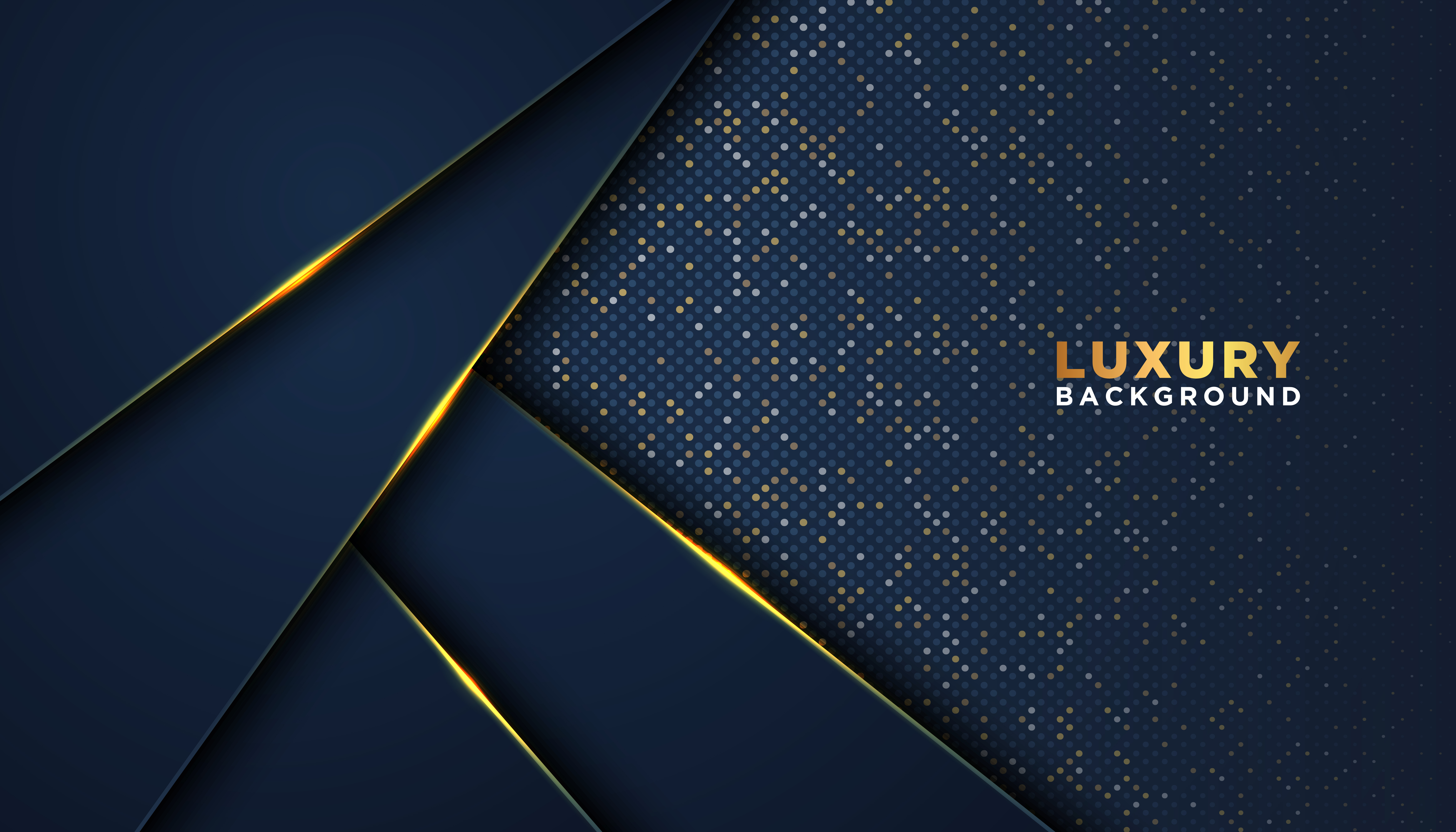 Dark Blue with Gold Accents Luxury 3D Background 834399 Vector Art at  Vecteezy