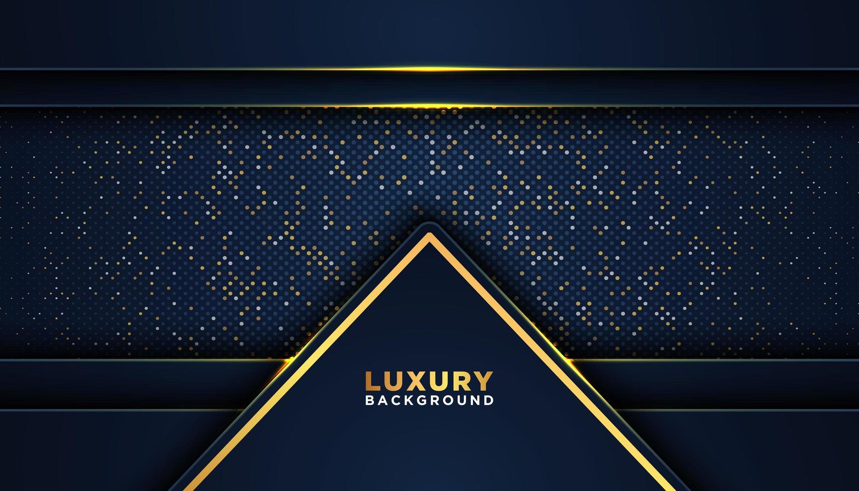 Dark Dark Luxury Frame with Gold Dots vector