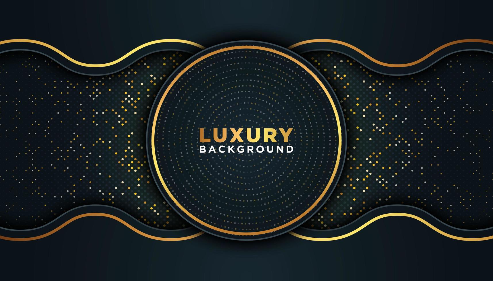 Black Luxury Background with Gold vector