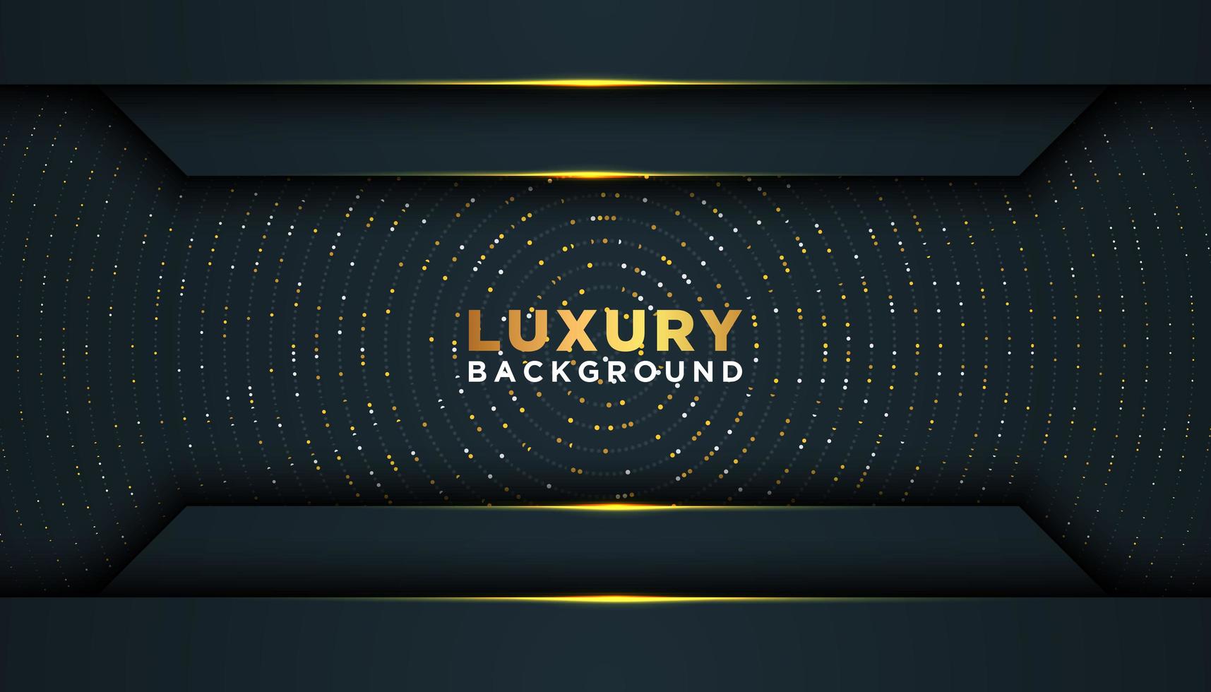 Dark Luxury 3D Geometric Frame vector