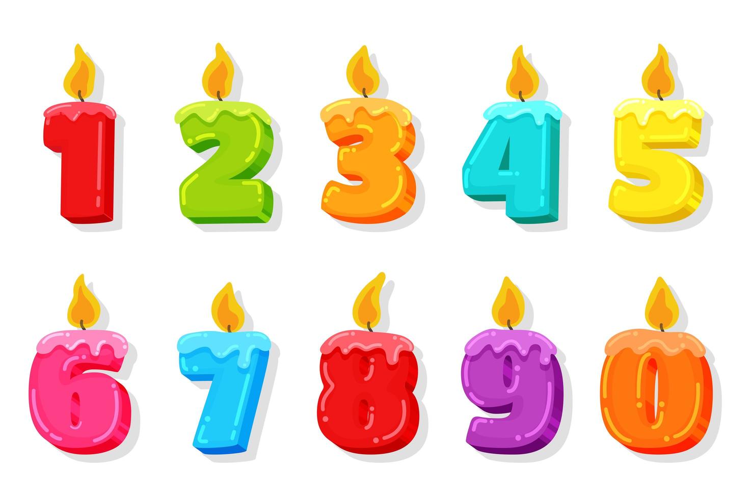 Birthday candle set  vector