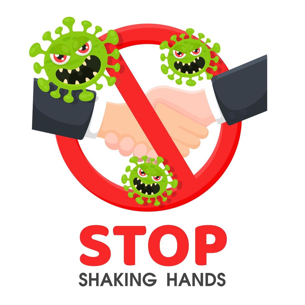 Stop Shaking Hands  vector