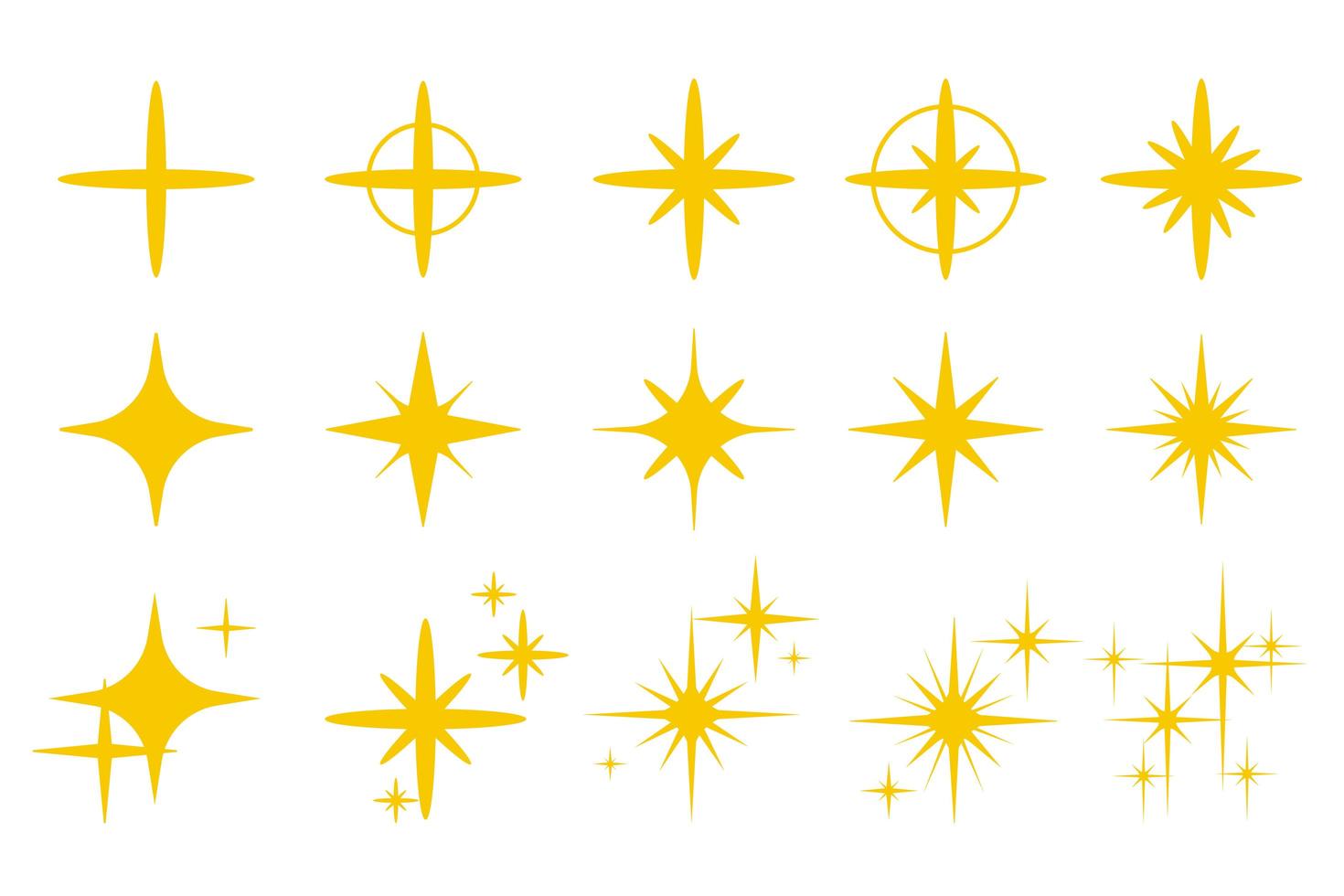 Golden yellow light sparkling vector