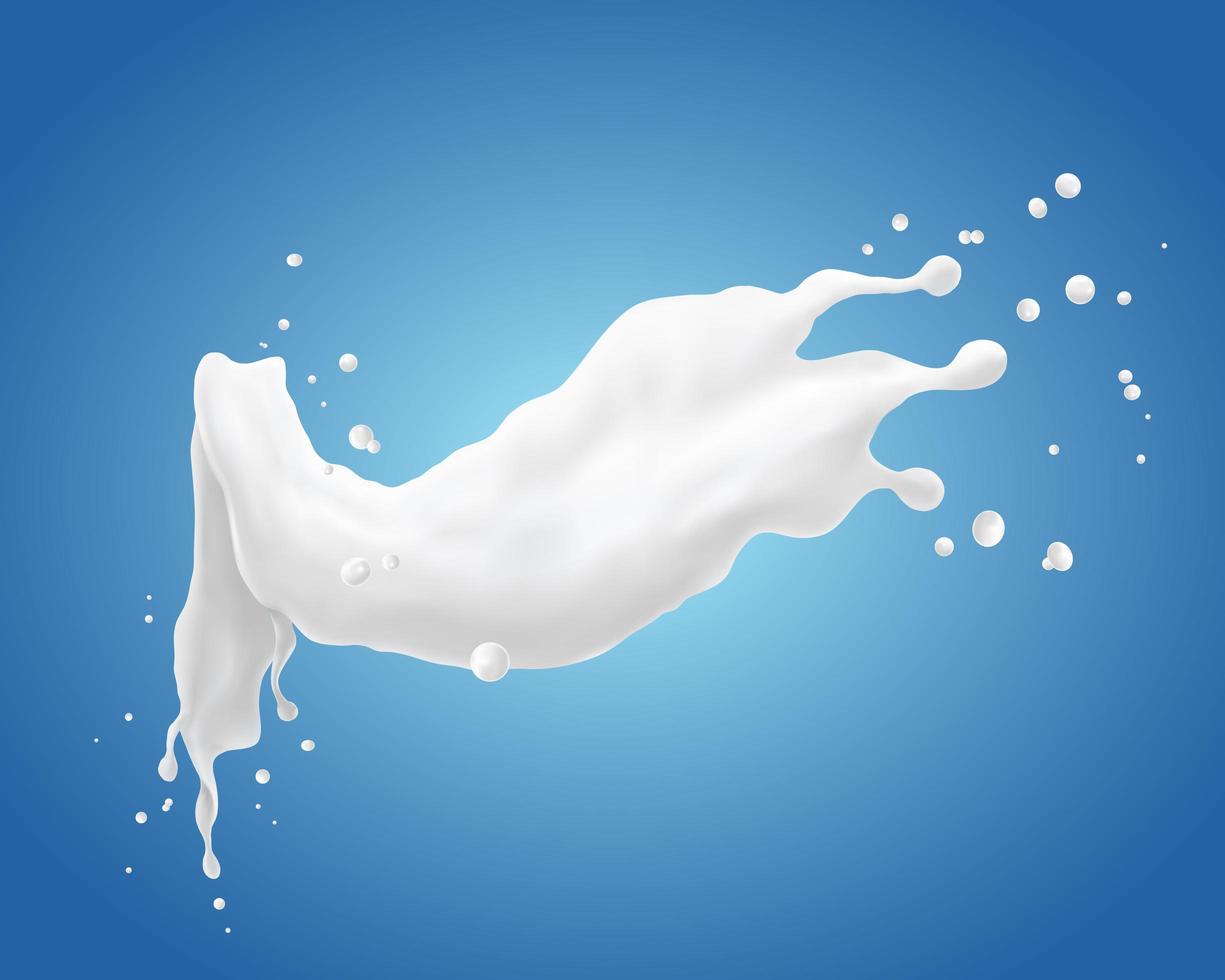 Abstract milk splash and floating vector