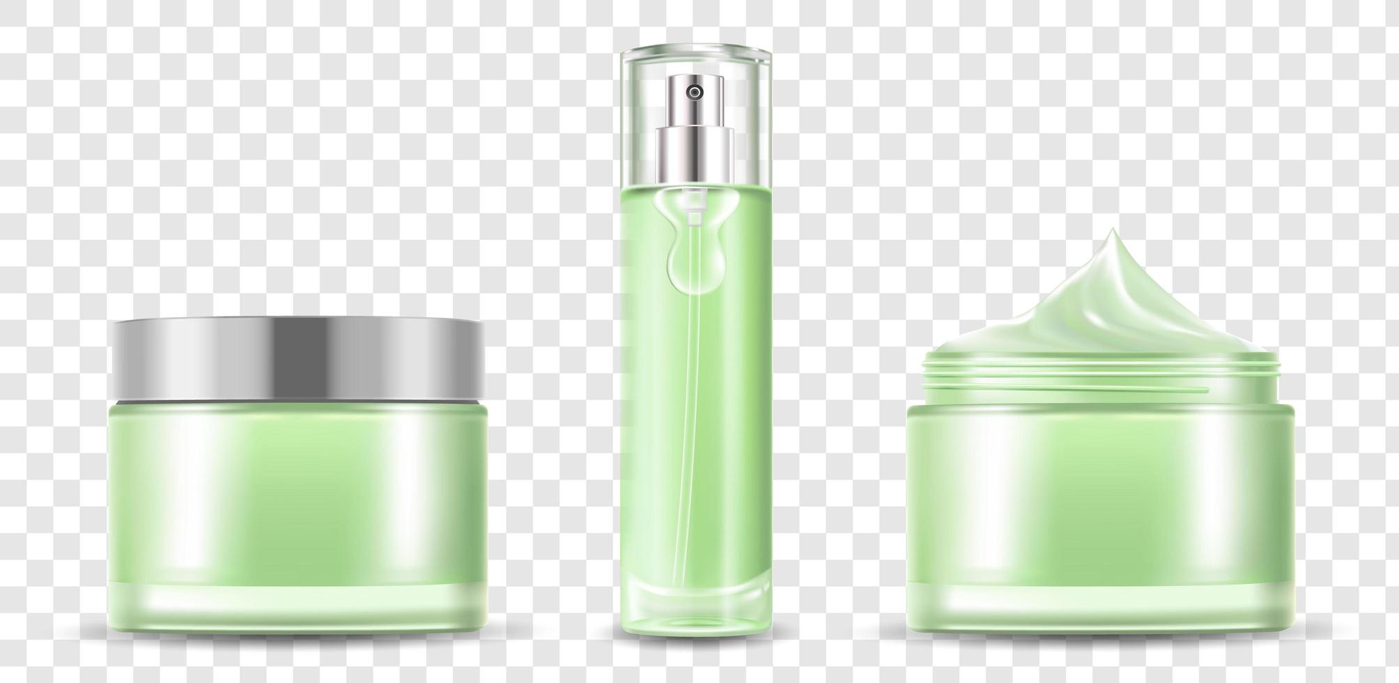 Blank bottle with cream vector