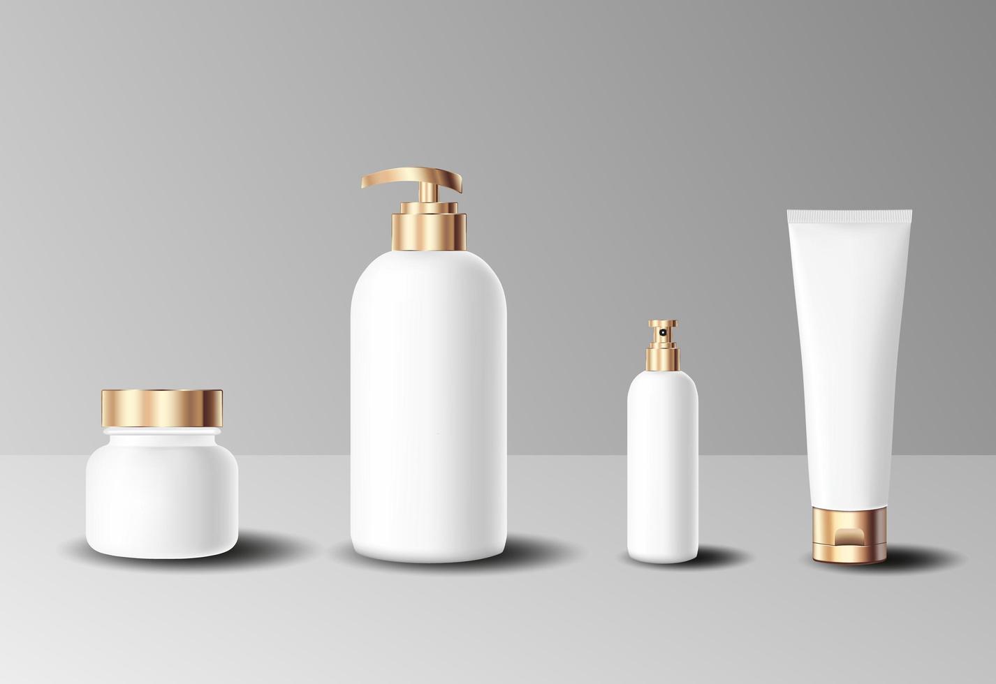 Set of Realistic cosmetic bottle vector