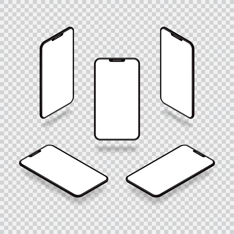 Smartphone mockup angles  vector