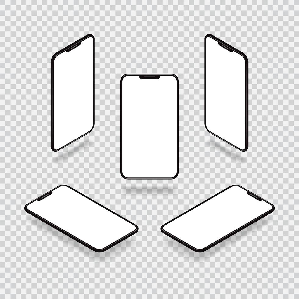 Smartphone mockup angles  vector