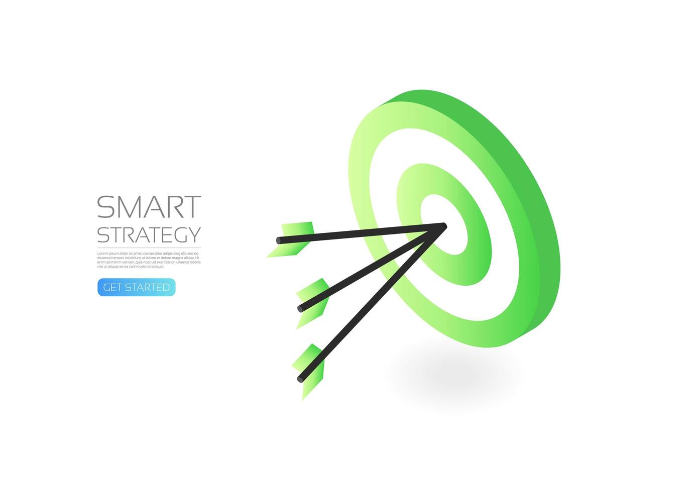 green Isometric dartboard vector