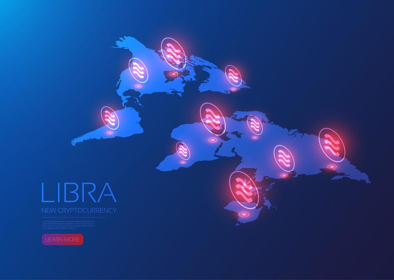 libra global network isometric vector