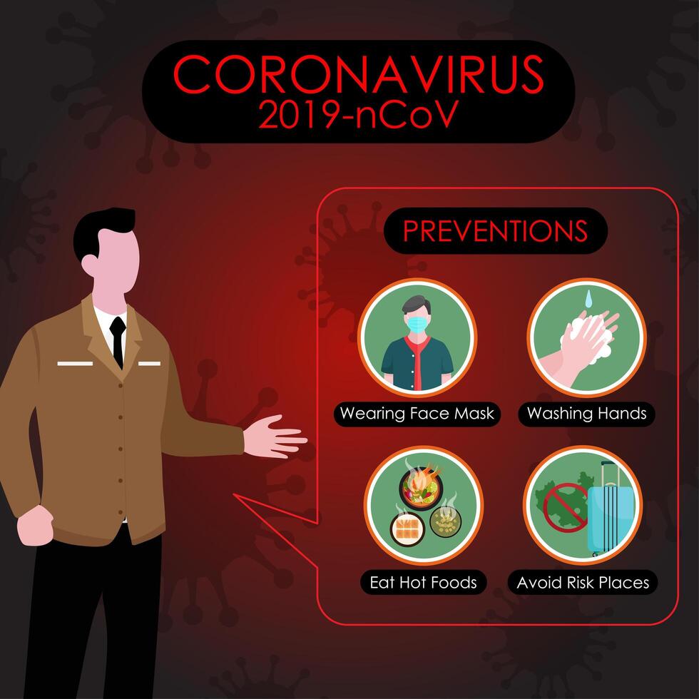 News Anchorman Talking About COVID-19 Prevention vector