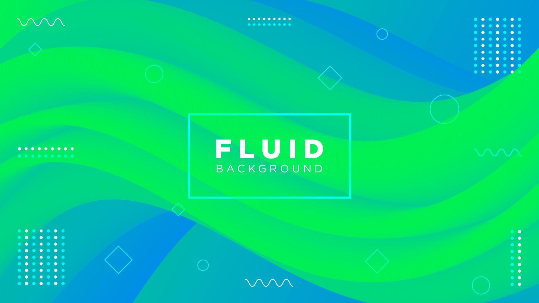 Creative Modern Fluid Background in Blue Green Colors vector