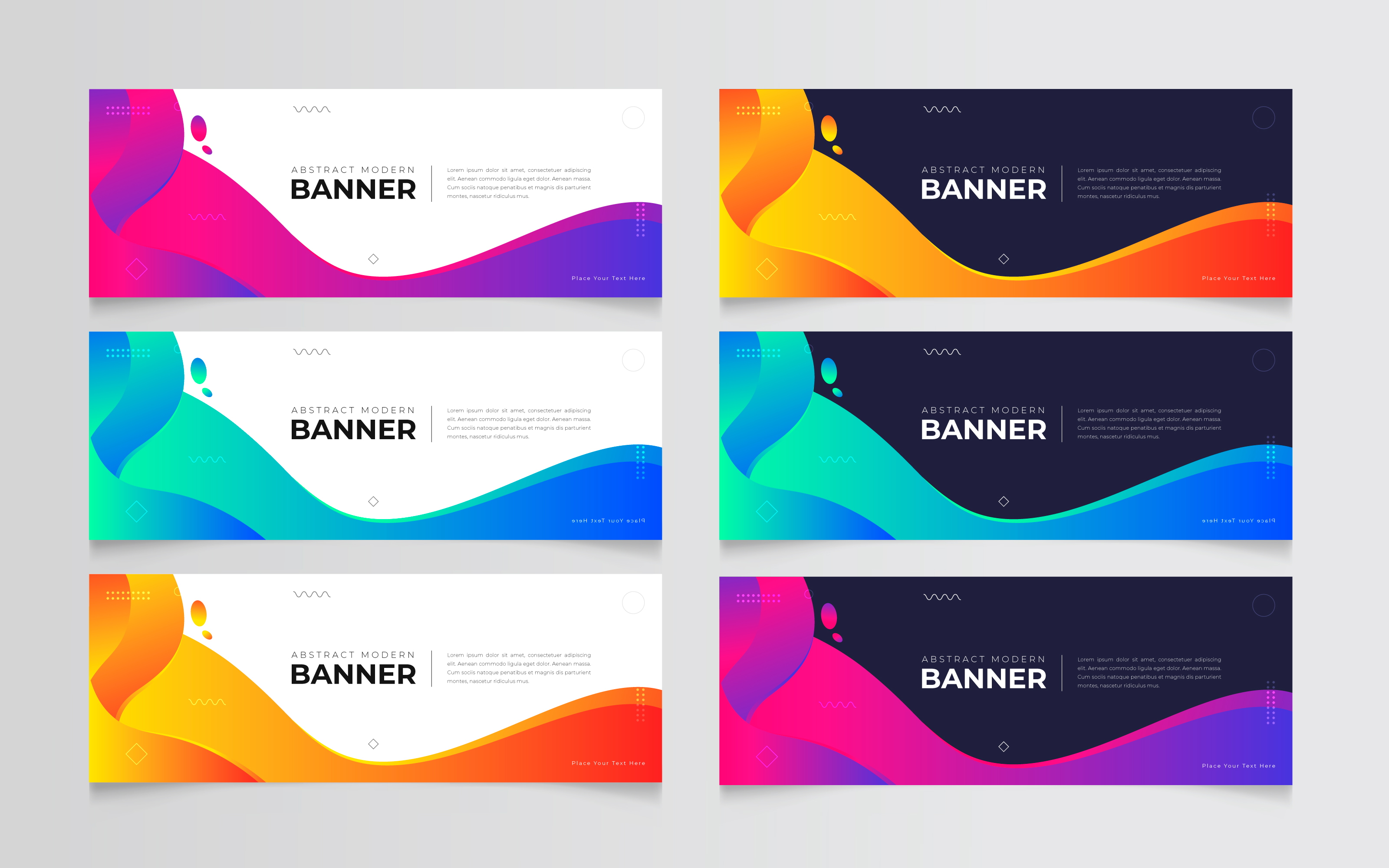 Modern Abstract Gradient Banner  Set Template  834617 Vector  