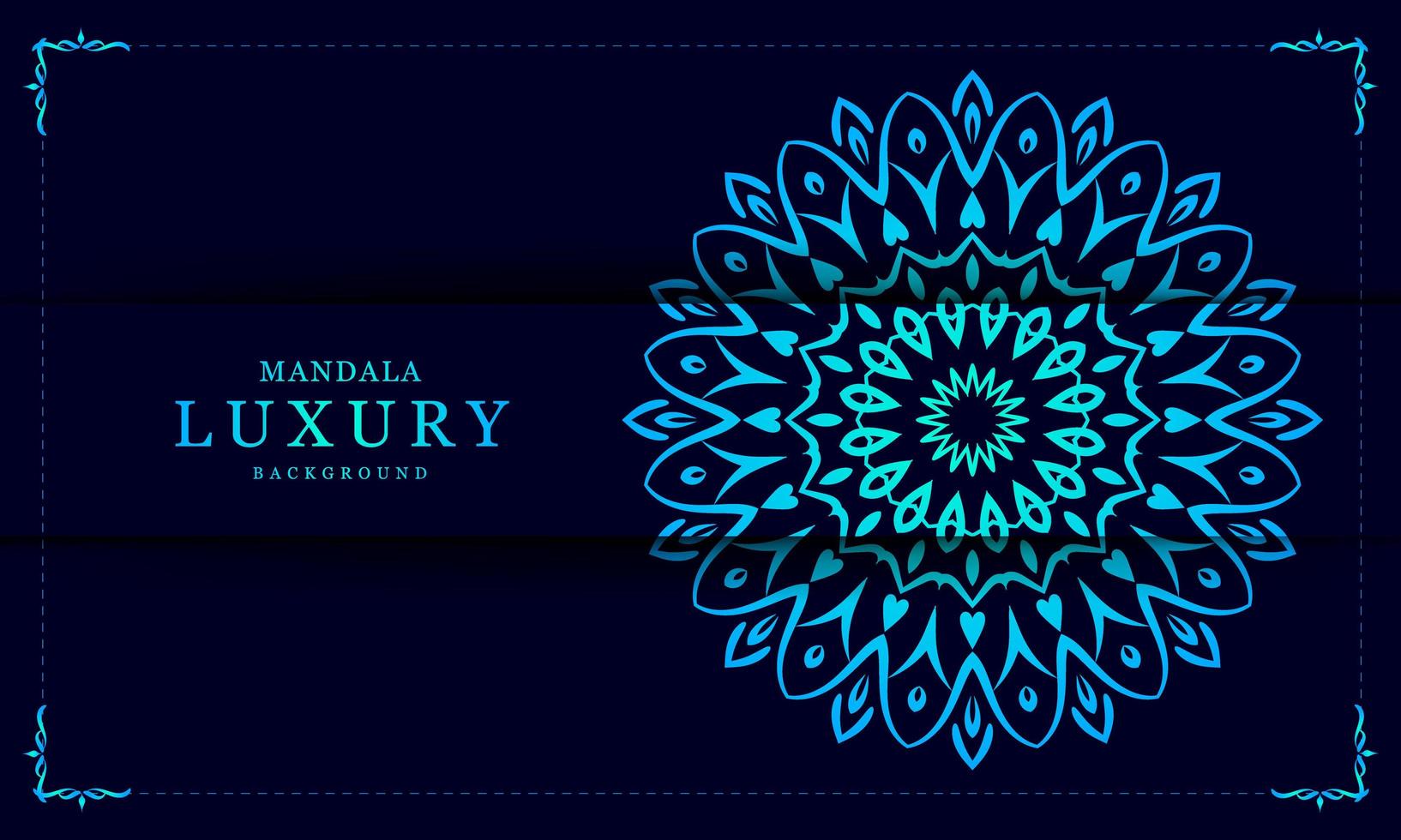 Mandala Background Design in Blue Color vector