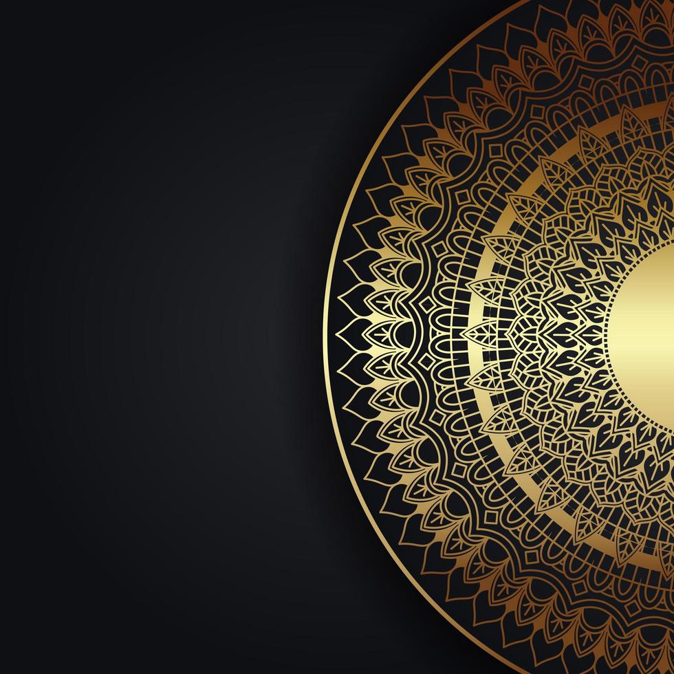 Fondo decorativo con mandala de oro vector