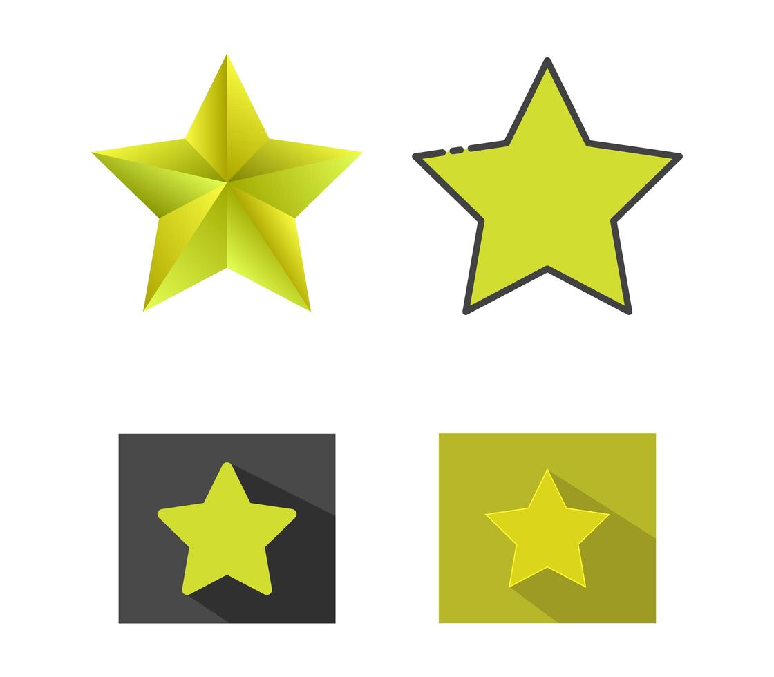 Set Of Star Icons vector