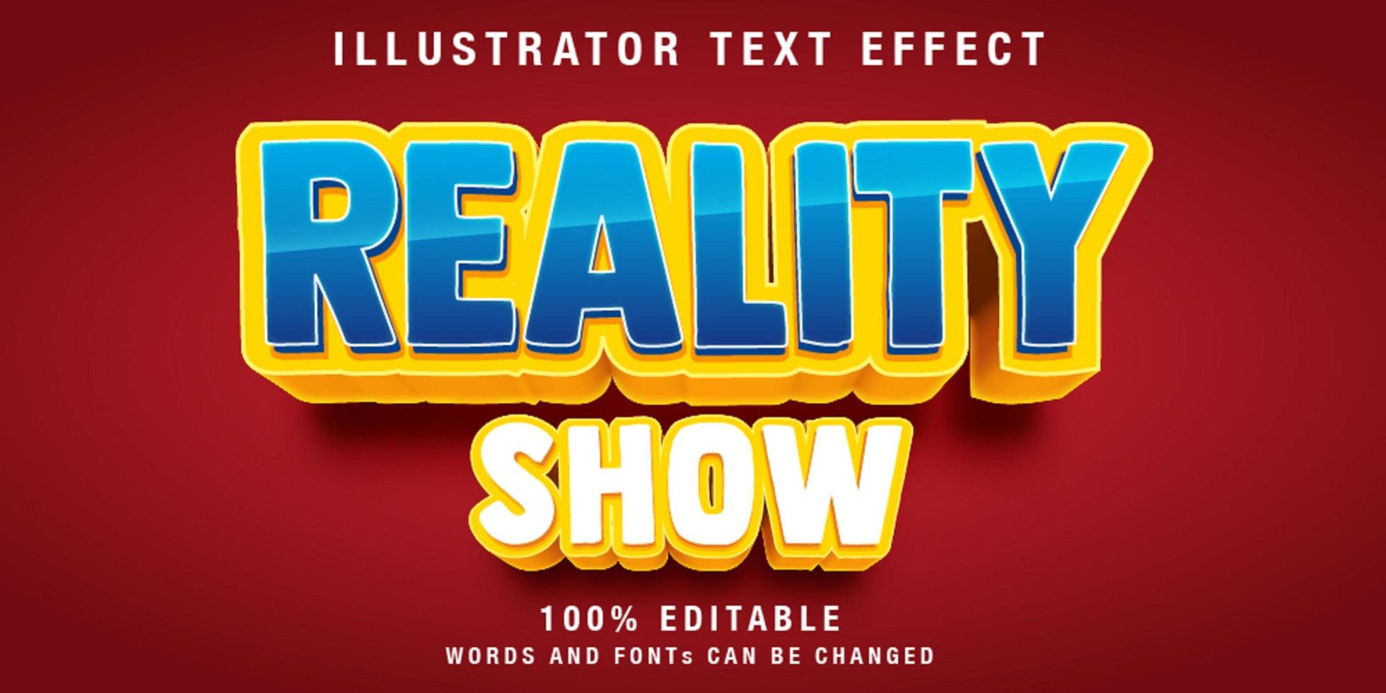 Editable text effect with yellow shadow vector