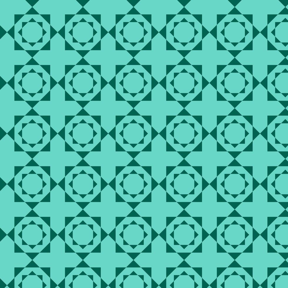 patrón de formas geométricas verde azul claro vector