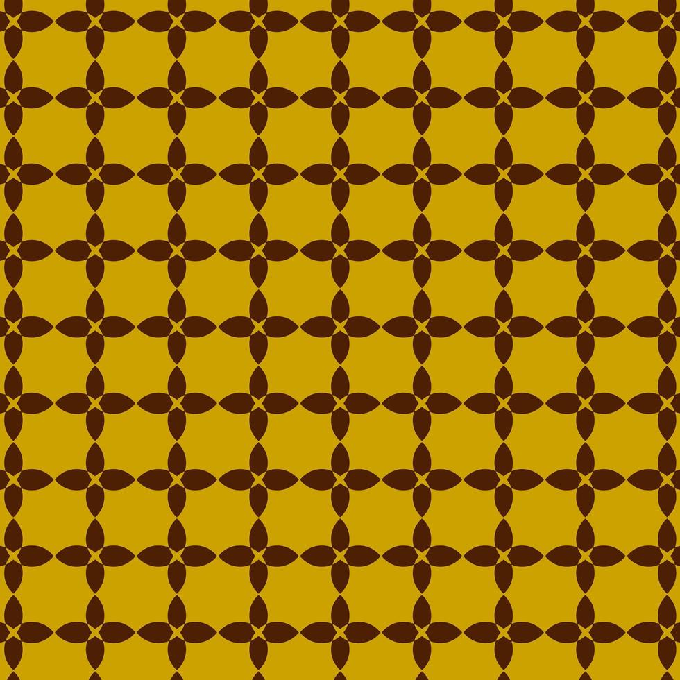 Brown and Yellow Retro Geometric Shape Pattern  vector