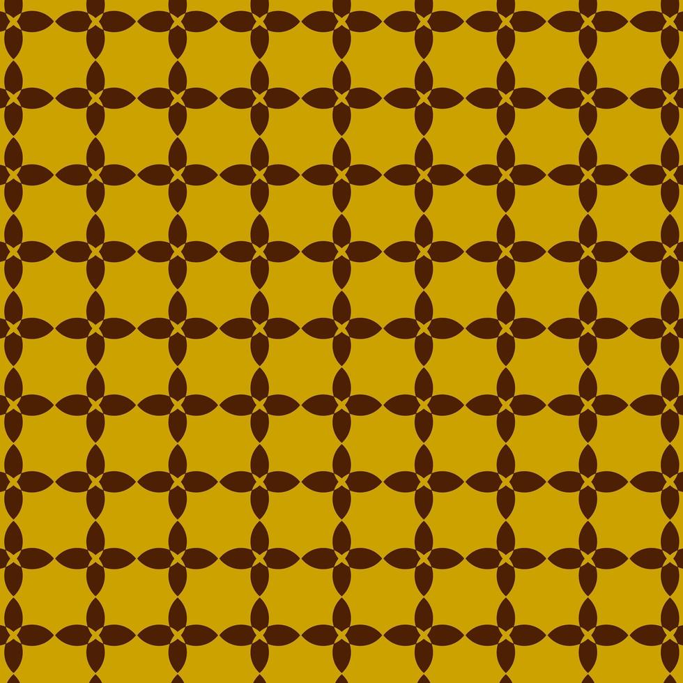 patrón de forma geométrica retro marrón y amarillo vector