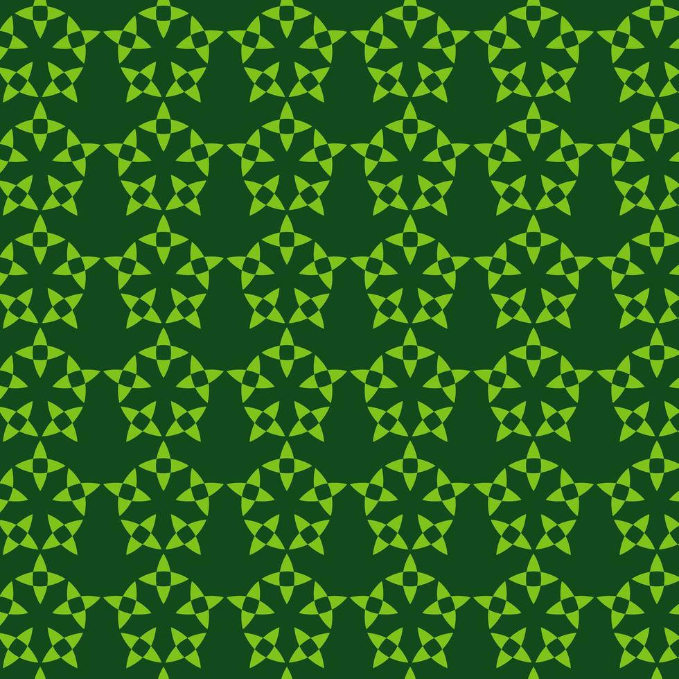resumen verde repitiendo patrón de estrella abstracta vector