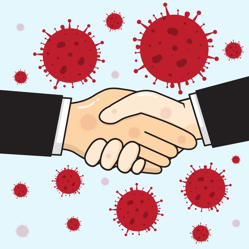 Coronavirus infection by a handshake vector