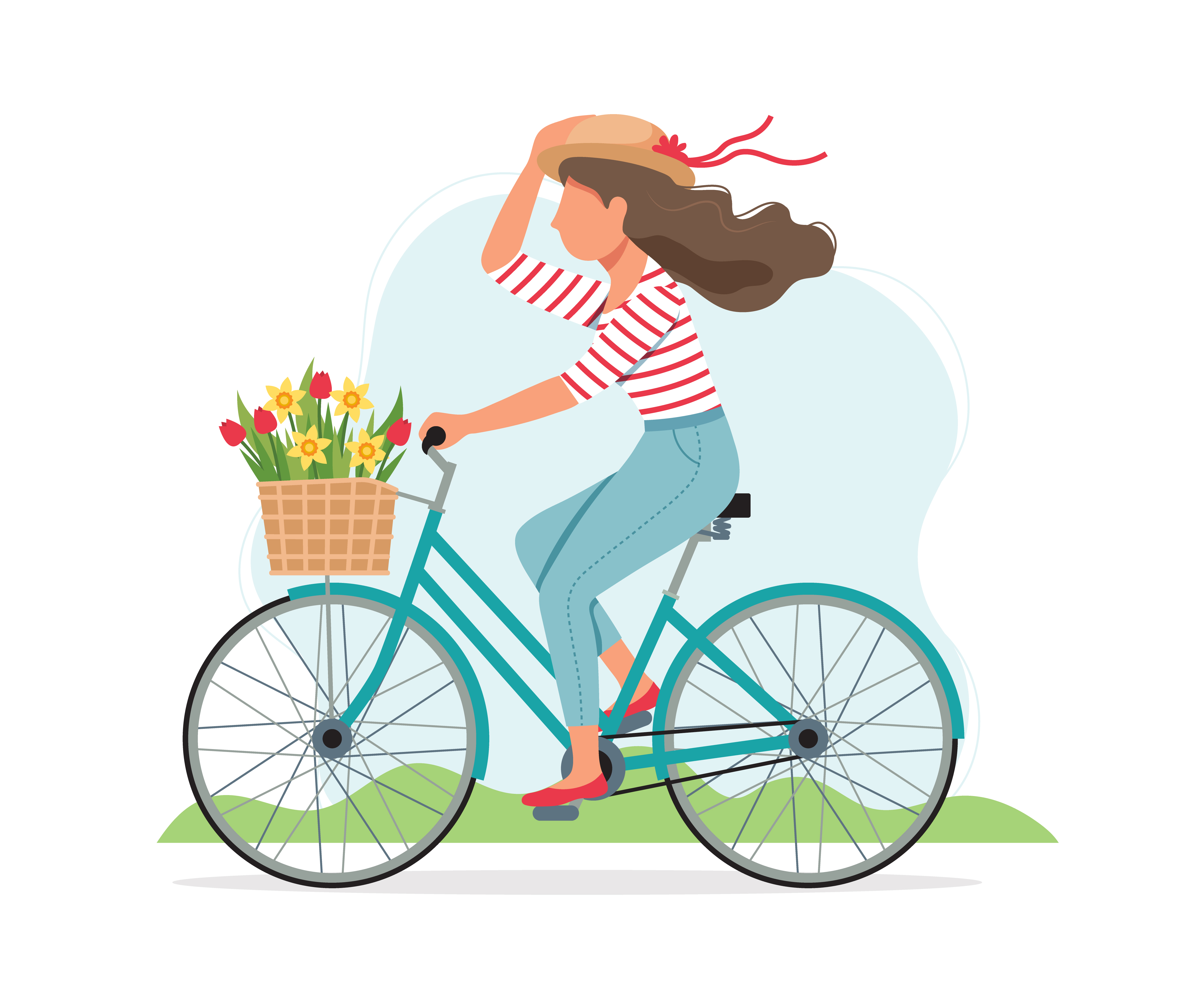 Freddy Blog: Bike Basket Happy Flowers / Celebrating Our Cycling Moms