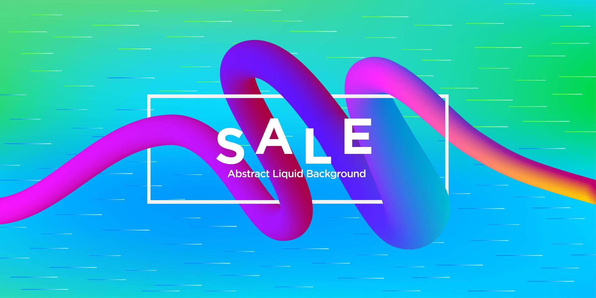 Sale Banner with Curvy Gradient Shape and Horizontal Lines vector