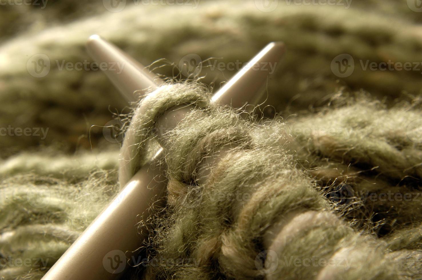 Close-up knitting photo