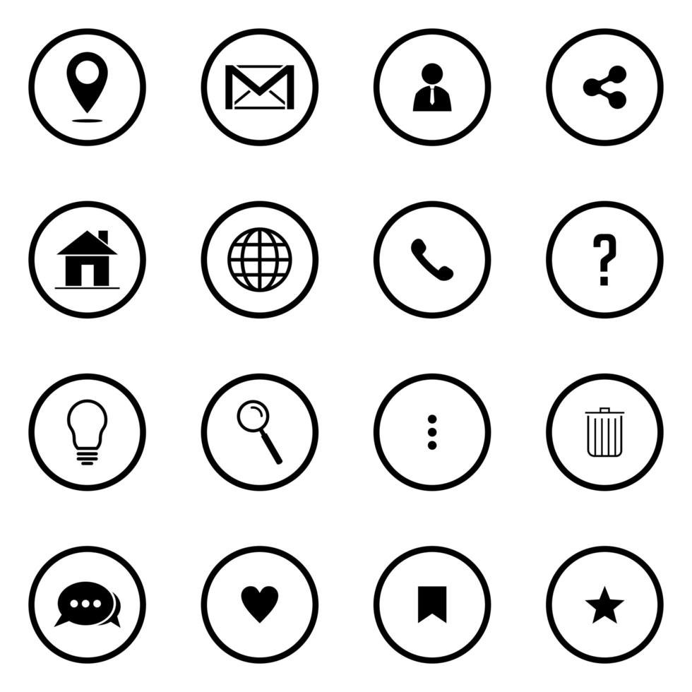 Set of Web Icons For Business, Finance and Communication vector