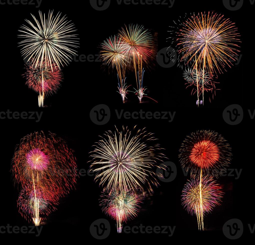 Fireworks set of six picture photo