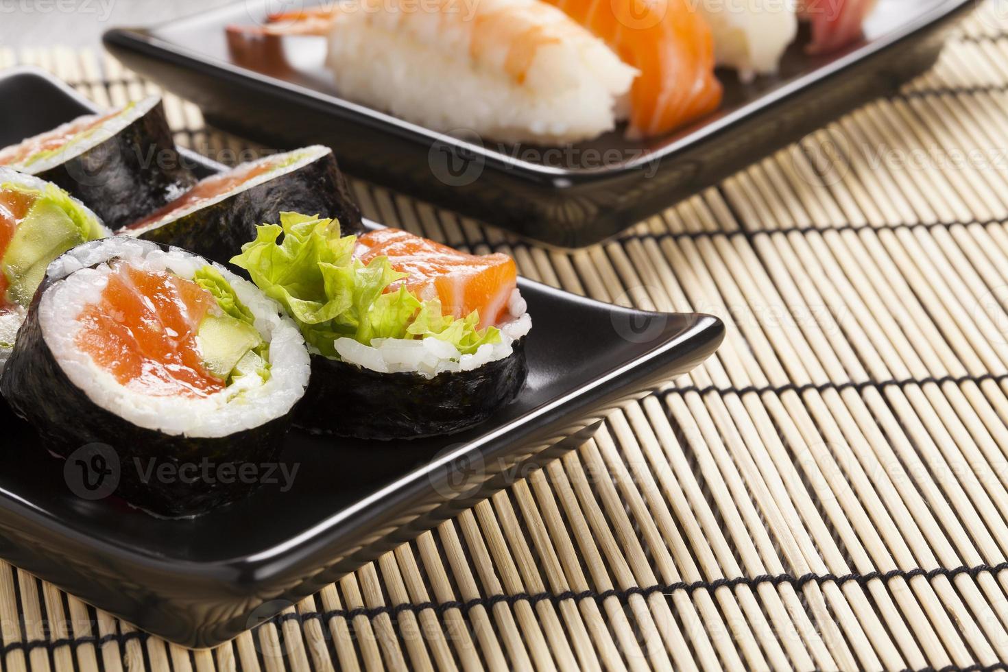 la composición del sushi foto