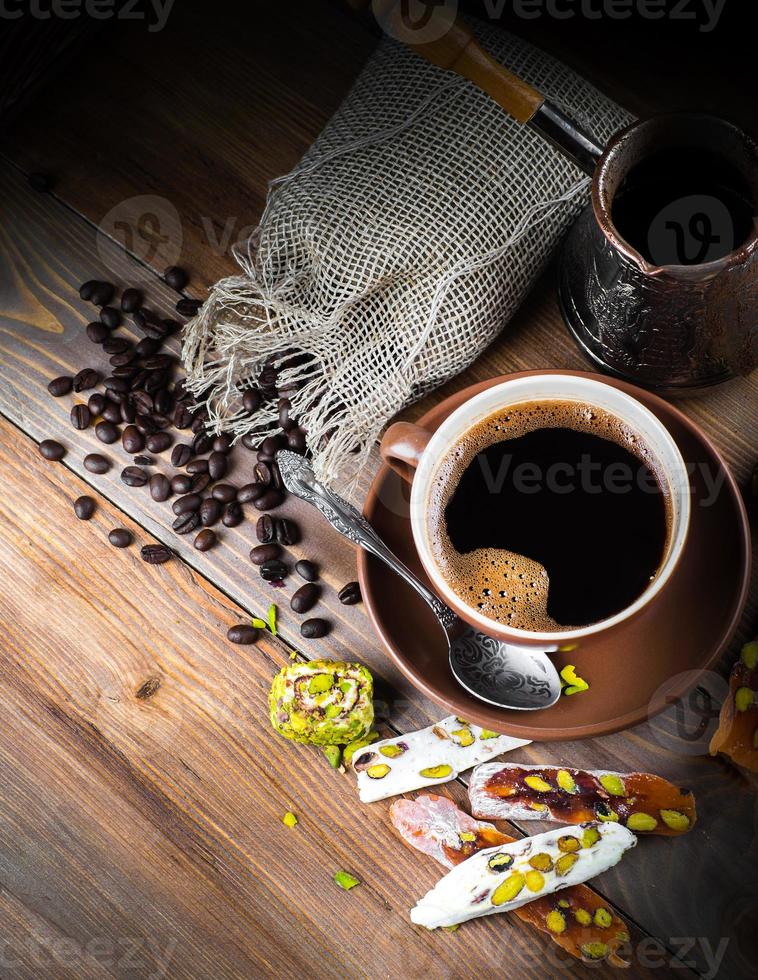 delicias turcas y café turco foto