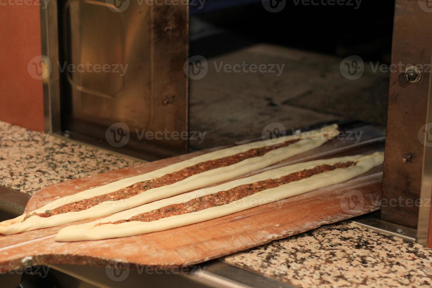 Pide Filled with Minced Meat. photo