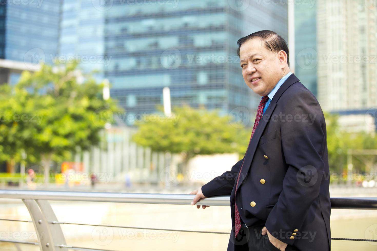 Asian businessman in suit portrait Central Business District photo