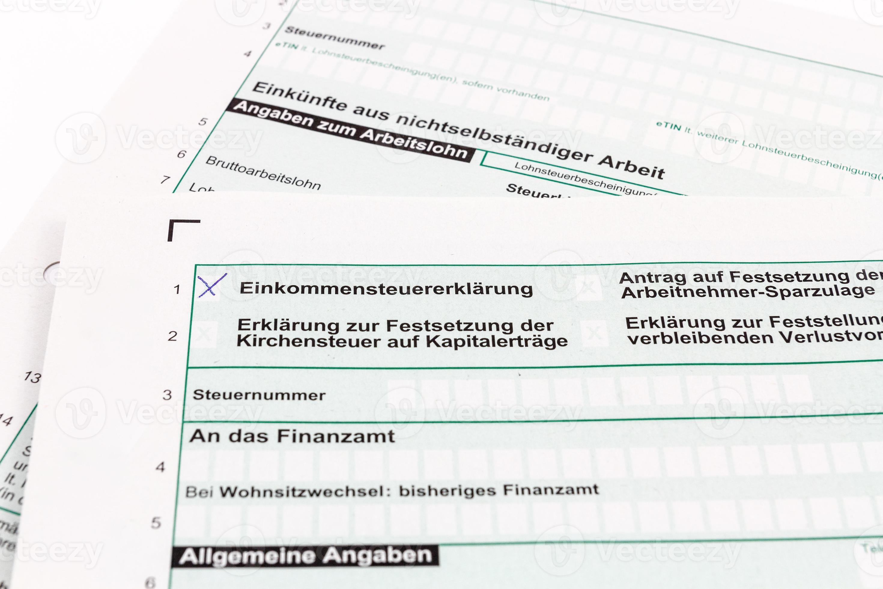Form Of Income Tax Return Stock Photo