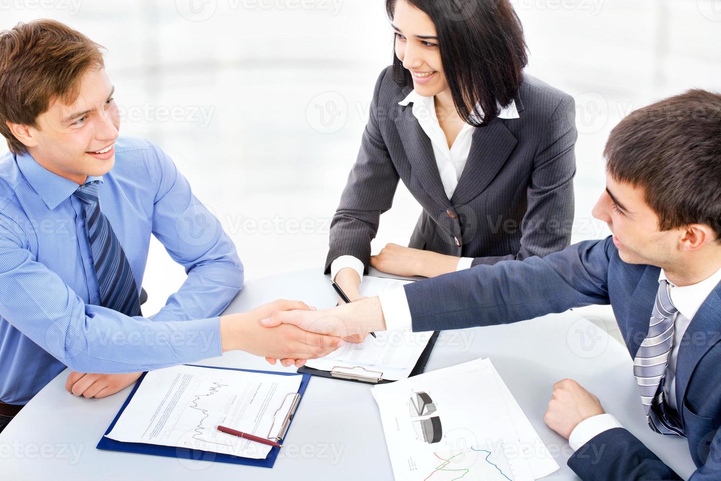 Business people shaking hands photo