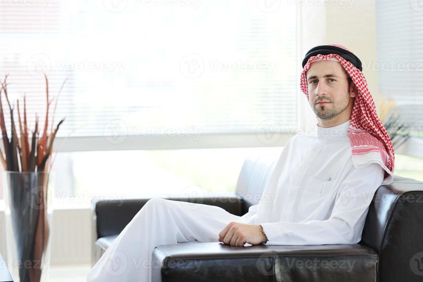 Middle eastern people having a business meeting at office photo
