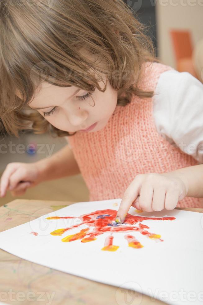 pintura de niña foto