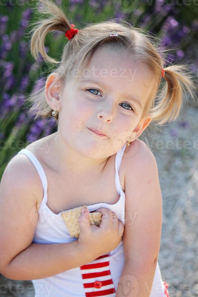 Girl and cookies photo