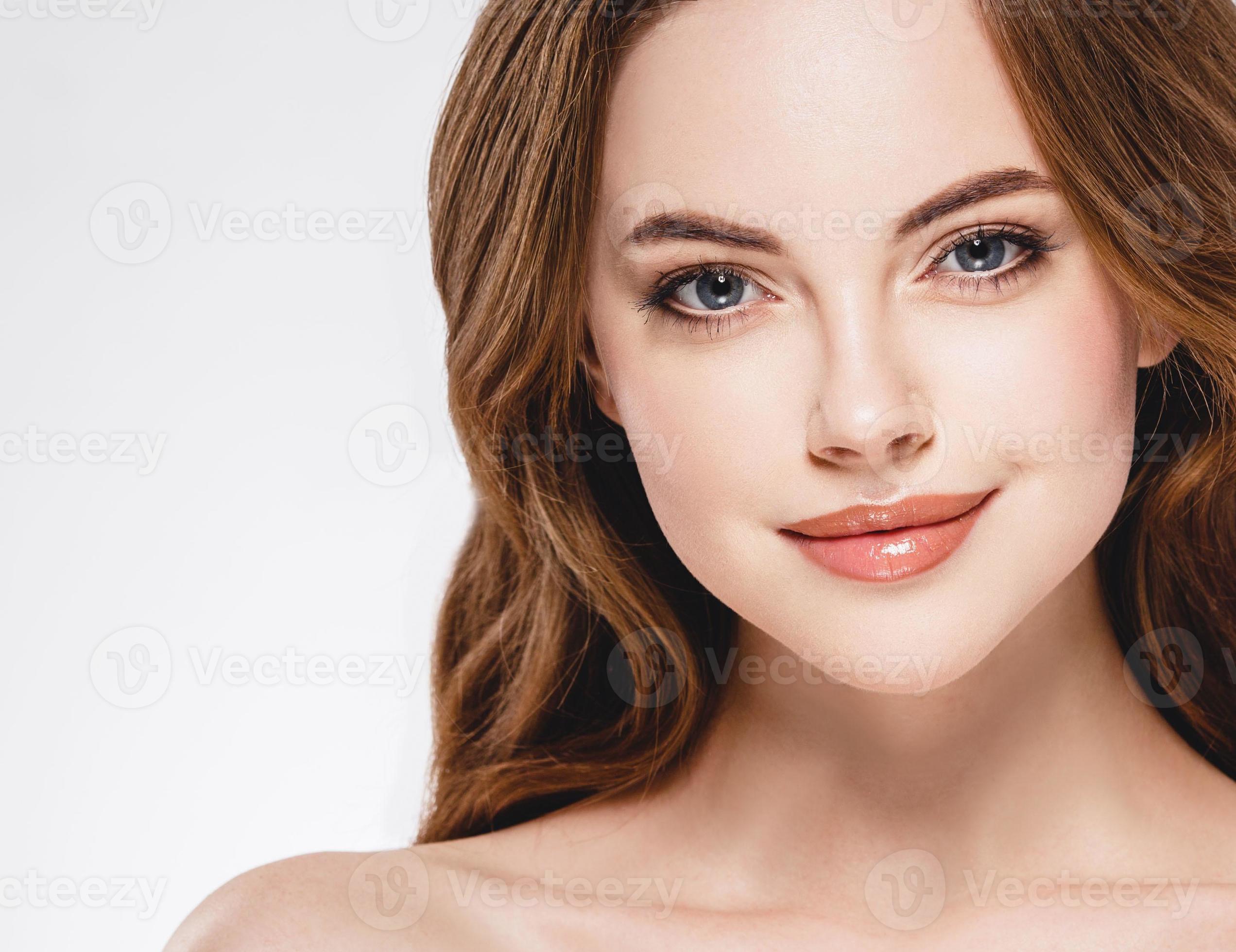 Beautiful woman face close up portrait
