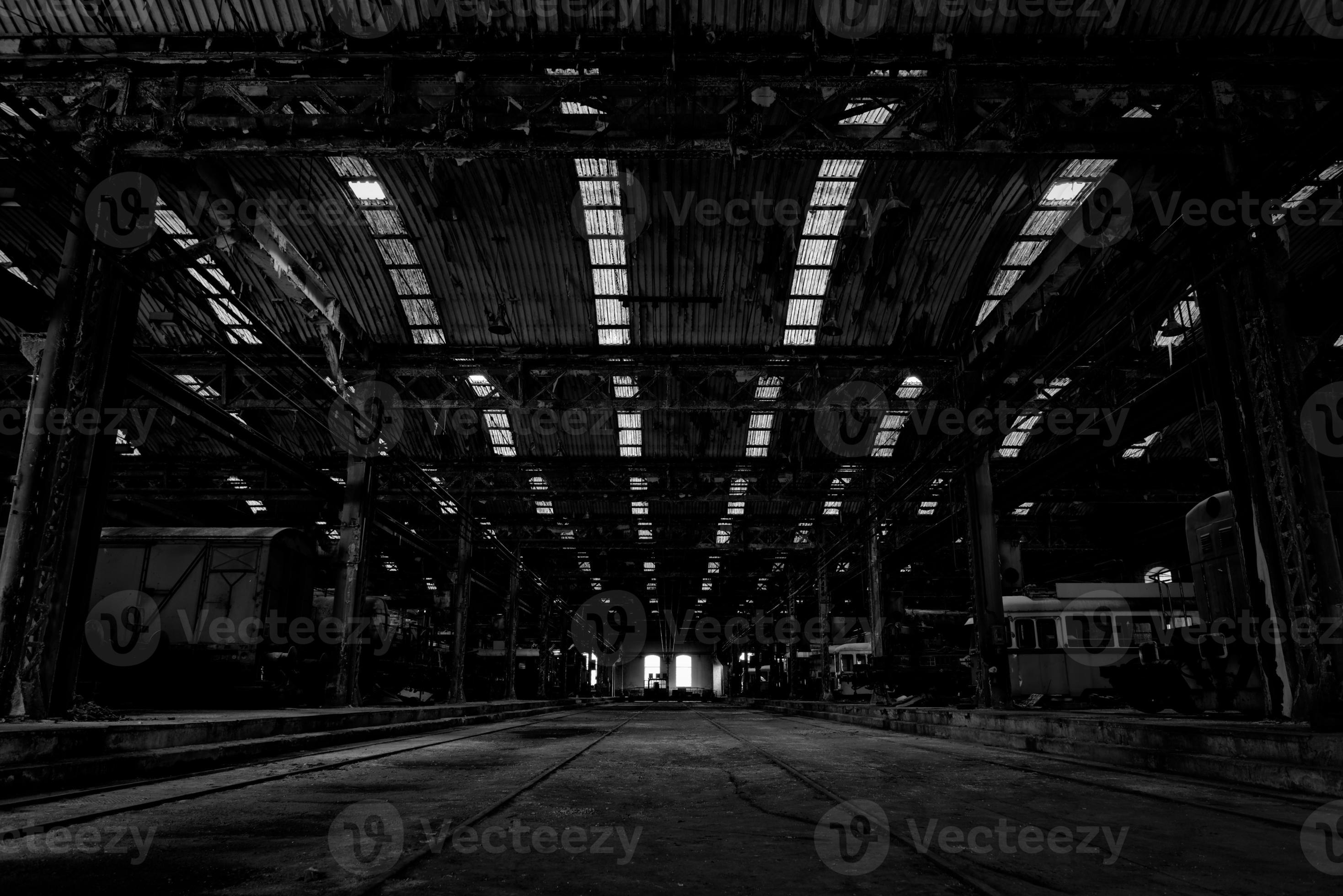 Large industrial hall of a repair station photo