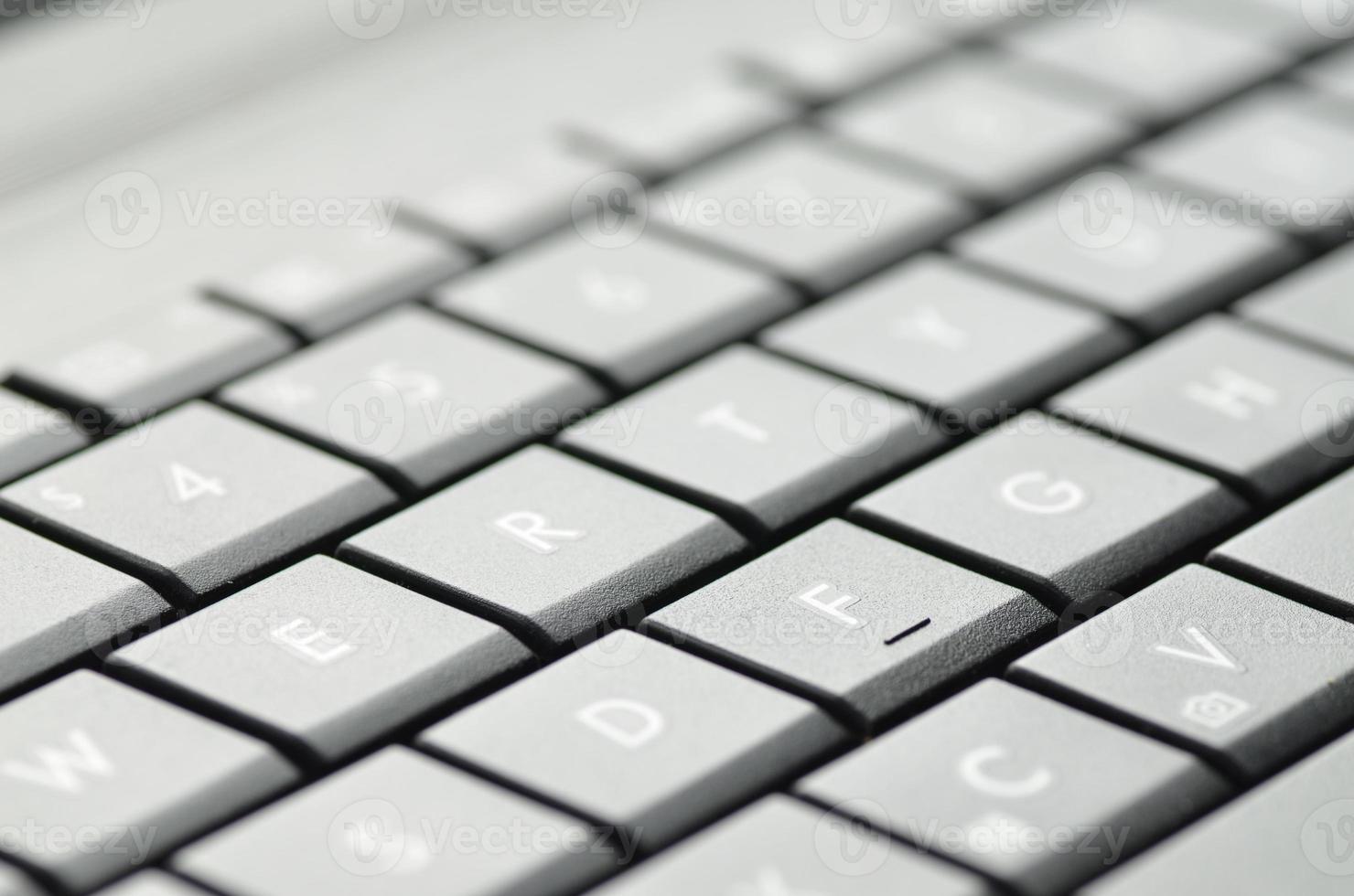 primer plano del teclado del portátil foto